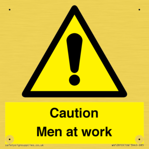 Caution Men at work